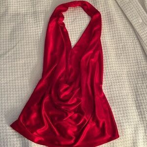Vintage Red Sexy Halter Top Sz Small